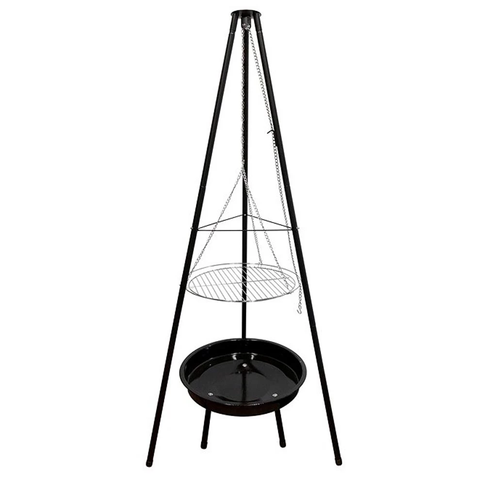 Tripod with grill and fire bowl | Biotakka-shop.fi | Puupolttoinen grilli
