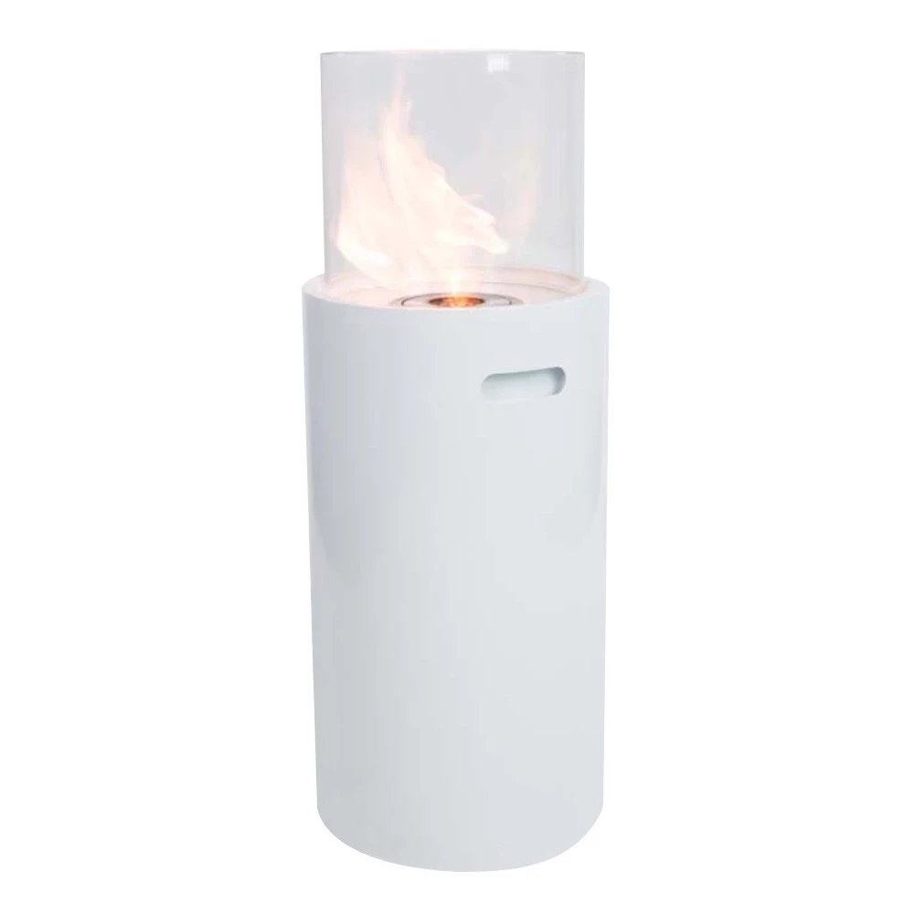 Seisova biotakka ulkokäyttöön - valkoinen 0,3L ScandiFlames | Biotakka-shop.fi | Vapaasti seisova bioetanolitakka ulkokäyttöön