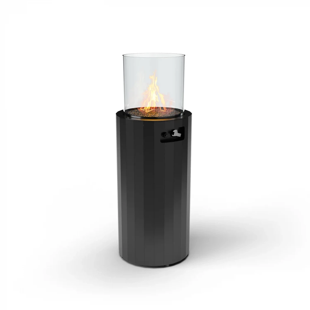 Bino ulkokaasutakka – Musta   Planika Fires  | Biotakka-shop.fi | Terassinlämmitin ulos