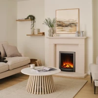 Sway Elegance -s&auml;hk&ouml;takka mustalla ja nikkelisell&auml; etupaneelilla &ndash; Sis&auml;&auml;nrakennettu s&auml;hk&ouml;takka