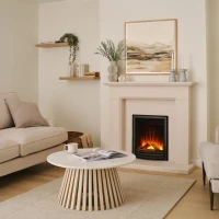 Sway Classic s&auml;hk&ouml;inen takka mustalla/nikkelietupaneelilla &ndash; Sis&auml;&auml;nrakennettu s&auml;hk&ouml;inen takka