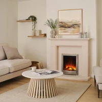 Sway Elegance-s&auml;hk&ouml;takka kromi- ja nikkelietupaneelilla &ndash; Sis&auml;&auml;nrakennettu s&auml;hk&ouml;takka