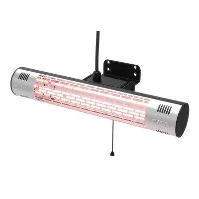 Seinään kiinnitettävä musta terassilämmitin - 1500 W