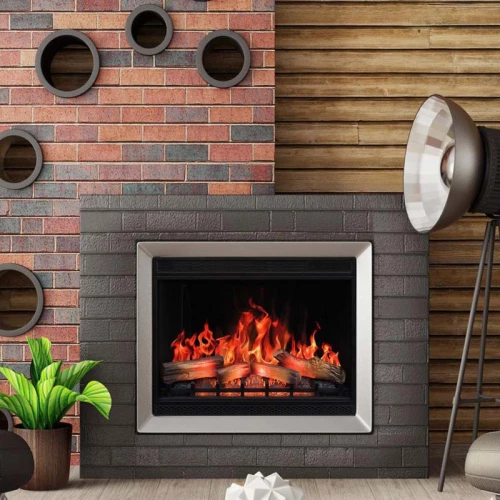 LED 3D sisäänrakennettava sähkötakka 74cm, ajaton design LED 3D takka sisäänrakennusta varten