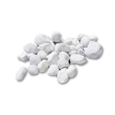 Valkoinen takan koristekivi - 5 kiloa | Biotakka-Shop Valkoiset koristekivet bio- ja sähkötakkoihin